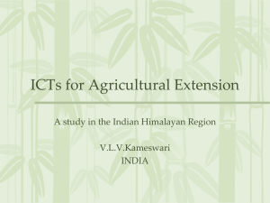 ICTs for Agricultural Extension