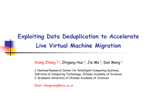 Exploiting Data Deduplication to Accelerate Live Virtual