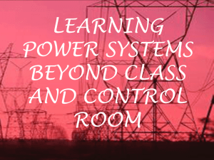 learning power systems beyond class and control room