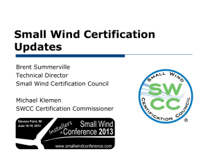 Small Wind Certification Updates