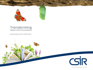 Transforming Ideas into Innovations, Licensing and Ventures