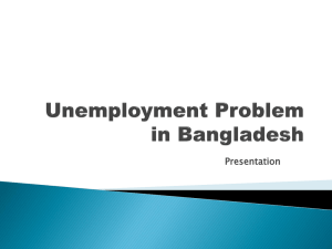 Unemployment Problem in Bangladesh