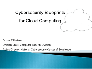 Cybersecurity Blueprints for Cloud Computing