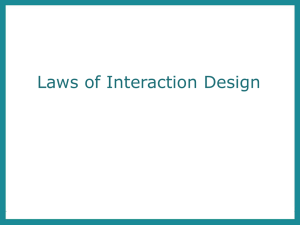 Interaction Design Laws