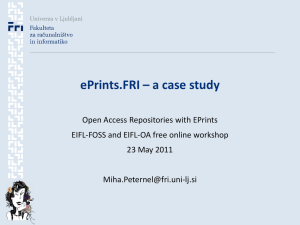 ePrints.FRI - case study