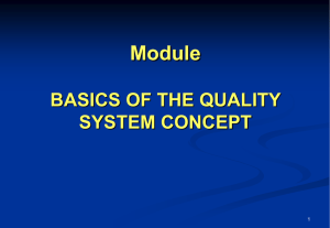 4.3 Basics of Quality System Concept