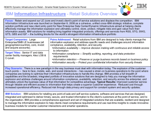 Dynamic Infrastructure for Retail