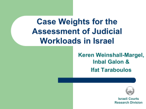 Case Weights for the Assessment of Judicial Workloads in Israel