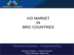 ivd market in bric countries