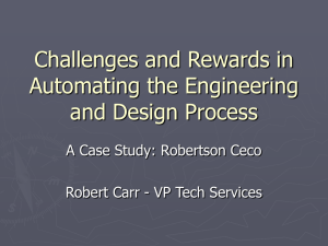 Automated Design at Robertson Ceco Corp(r1)