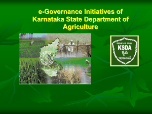 Indian Agriculture - Government of Karnataka