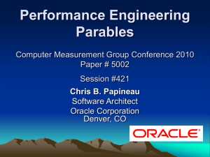 Performance Engineering Parables