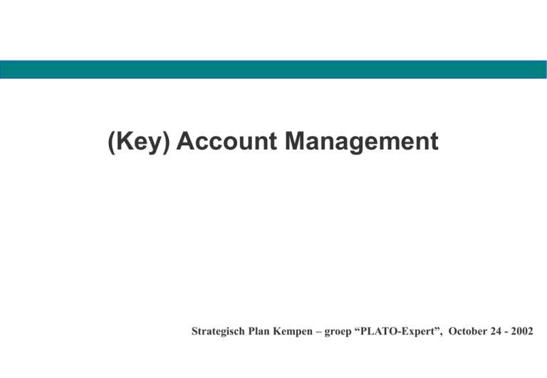  Key Account Management