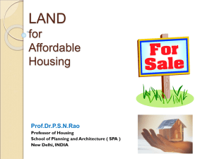 Land for Affordable Housing