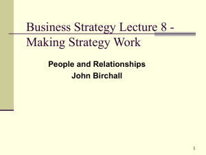 Business Strategy- Making Strategy Work