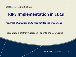 SaanapresentationTRIPS ImplementationinLDCs