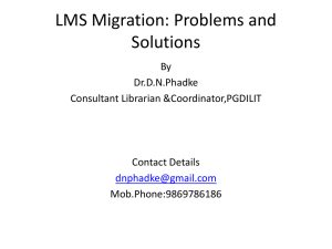 LMS Migration: Problems and Solutions