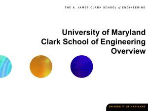 standard set of Clark School introductory slides