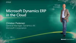 DYN26: Microsoft Dynamics ERPin the Cloud
