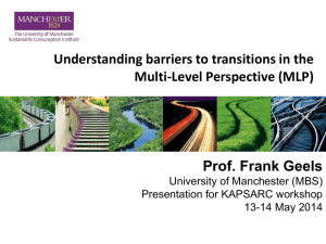 Understanding barriers to transition in the MLP [PPT 1.19MB]