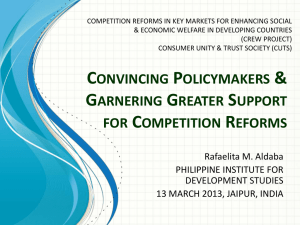 convincing policymakers & garnering greater support for