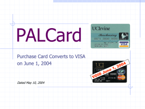 PowerPoint Presentation - PALCard VISA Purchasing Card