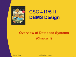 Overview of Database Systems