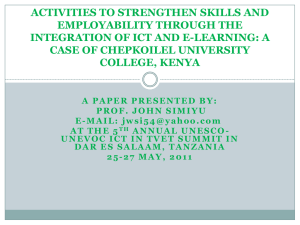 activities to strengthen skills and employability through