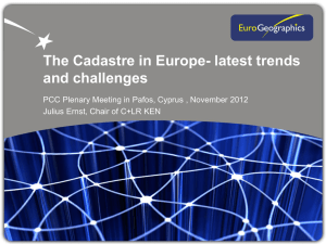 The Cadastre in Europe: Latest Trends and Challenges