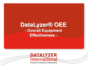 OEE - Reliable Measuring Systems