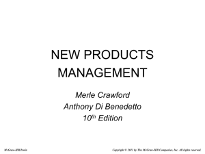Chapter 2 The New Products Process
