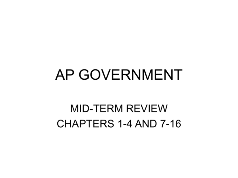 AP GOVERNMENT Long Branch Public Schools