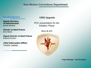 CMIS Upgrade PCC presentation for the Initiation Phase