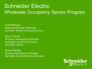 Schneider Electric Wholesale Occupancy Sensor Program