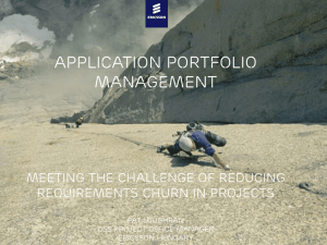 Application Portfolio Management Meeting the challenge of