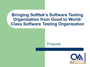 Certified Software Tester (CSTE) Proposal