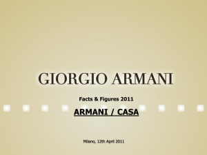 Facts & Figures 2011 ARMANI / CASA