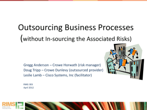 Outsource Business Processes without Insourcing Unexpected Risks