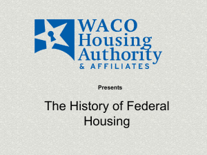 The History of Federal Housing NAHRO