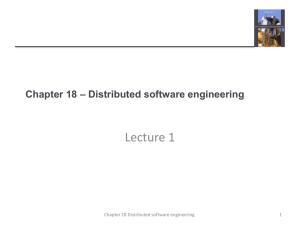 Distributed software engineering