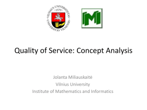 Quality of Service: Concept Analysis
