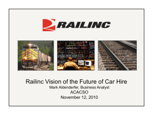 Railinc Car Hire Vision