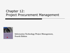 Project Procurement Managemnet
