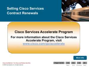Selling Cisco Services Contract Renewals