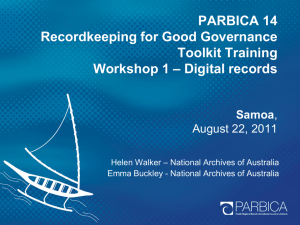 Introduction to Digital Recordkeeping and Assessing