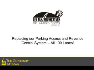 Replacing our Parking Access and Revenue Control System