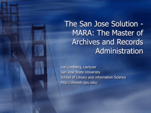 The San Jose Solution - MARA: The Master of Archives