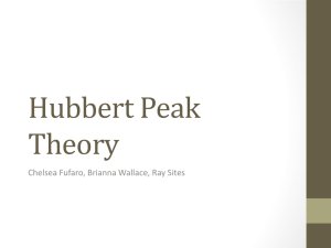 Hubbert Peak Theory - Kenneth M. Klemow, Ph.D.