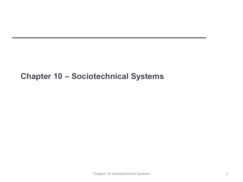 socio technical system and its five components