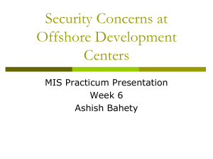 Security Concerns at Offshore Development Centers